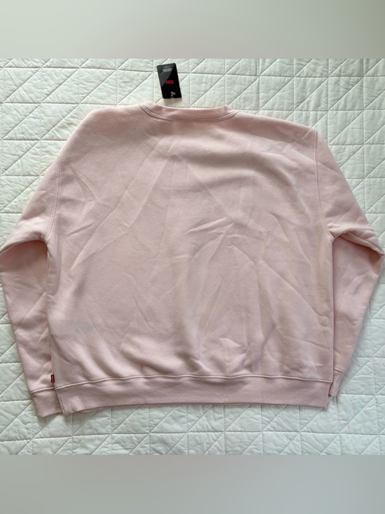 Levi’s Women's Western Cowboy Boot Graphic Crewneck Sweatshirt Pink Navy Medium - Picture 7 of 7